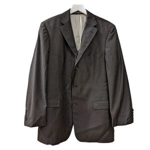 Hugo Boss Scorsese/Movie 100% Virgin Wool Black & Gold Pinstripe Suit 40R